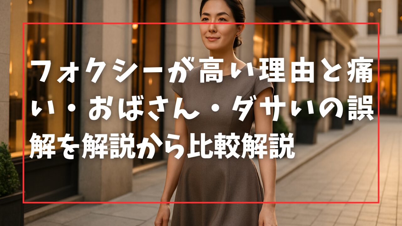 フォクシーが高い理由と痛い・おばさん・ダサいの誤解を解説